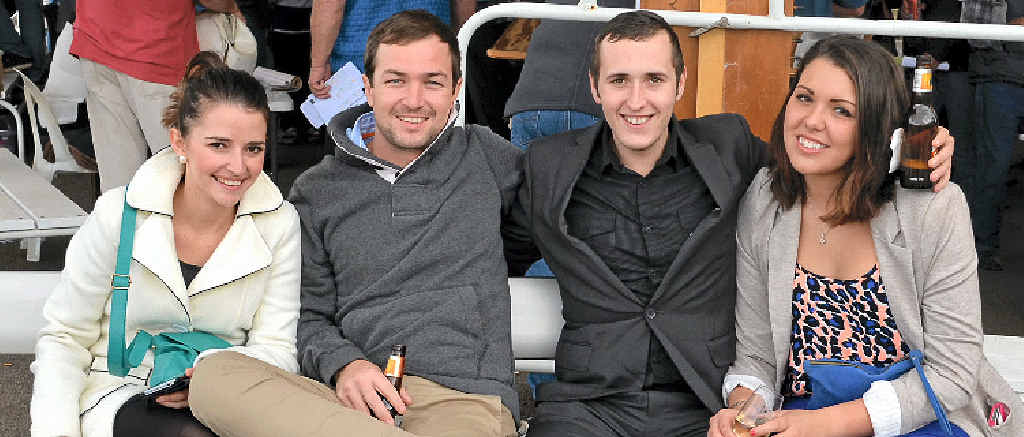 Maxine and Anton van der Westhuizen, Matthew Stephens and Rebecca Bates enjoy the Killarney Cup. Maxine and Anton van der Westhuizen, Matthew Stephens and Rebecca Bates enjoy the Killarney Cup.